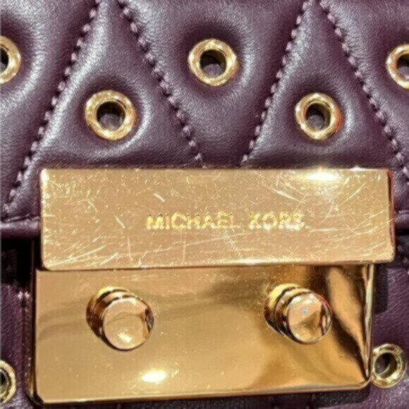 Michael Kors * quilted crossbody satchel bag purse handbag EUC - Picture 13 of 16